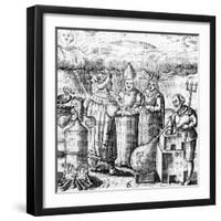 The Sixth Key of Basil Valentine, Legendary 15th Century German Monk and Alchemist, 1651-null-Framed Giclee Print