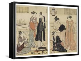 The Sixth Month, from the Series Twelve Months in the South (Minami Juni Ko), C.1784-Torii Kiyonaga-Framed Stretched Canvas