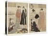 The Sixth Month, from the Series Twelve Months in the South (Minami Juni Ko), C.1784-Torii Kiyonaga-Stretched Canvas