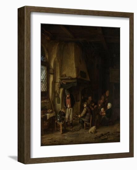 The Skaters: Peasants in an Interior, 1650-Adriaen Jansz. Van Ostade-Framed Giclee Print