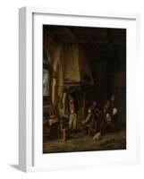 The Skaters: Peasants in an Interior, 1650-Adriaen Jansz. Van Ostade-Framed Giclee Print