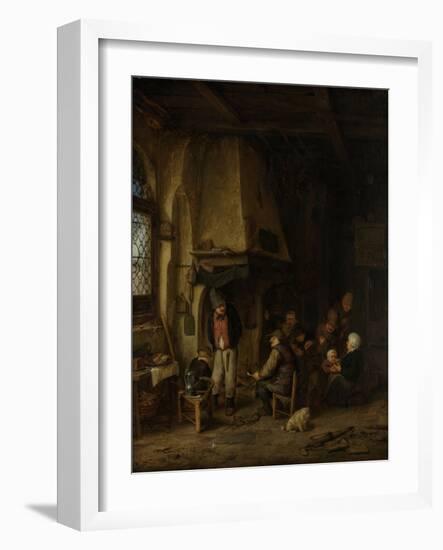 The Skaters: Peasants in an Interior, 1650-Adriaen Jansz. Van Ostade-Framed Giclee Print