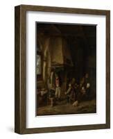 The Skaters: Peasants in an Interior, 1650-Adriaen Jansz. Van Ostade-Framed Giclee Print