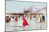 The Skating Rink in Davos, Switzerland-Carlo Pellegrini-Mounted Giclee Print