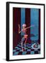 The Skeleton of Salome Dancing Beside the Head of Kaiser Wilhelm Lying in a Pool of Blood on a…-Paul Iribe-Framed Giclee Print
