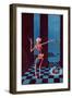 The Skeleton of Salome Dancing Beside the Head of Kaiser Wilhelm Lying in a Pool of Blood on a…-Paul Iribe-Framed Giclee Print