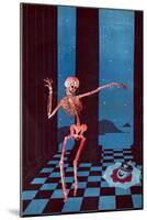 The Skeleton of Salome Dancing Beside the Head of Kaiser Wilhelm Lying in a Pool of Blood on a…-Paul Iribe-Mounted Giclee Print