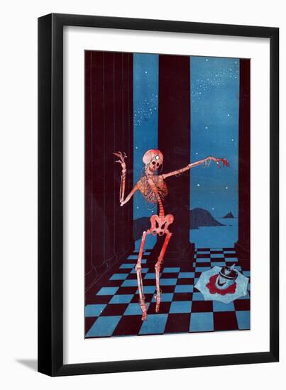 The Skeleton of Salome Dancing Beside the Head of Kaiser Wilhelm Lying in a Pool of Blood on a…-Paul Iribe-Framed Premium Giclee Print