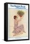 The Sketch Book: Young Flapper Girl with Decoration-Suzanne Meunier-Framed Stretched Canvas