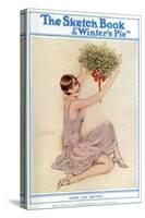 The Sketch Book: Young Flapper Girl with Decoration-Suzanne Meunier-Stretched Canvas