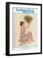 The Sketch Book: Young Flapper Girl with Decoration-Suzanne Meunier-Framed Art Print