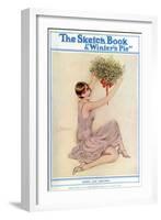 The Sketch Book: Young Flapper Girl with Decoration-Suzanne Meunier-Framed Art Print