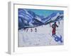 The Ski Instructor, Mottaret-Andrew Macara-Framed Giclee Print