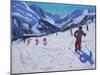 The Ski Instructor, Mottaret-Andrew Macara-Mounted Giclee Print