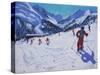 The Ski Instructor, Mottaret-Andrew Macara-Stretched Canvas