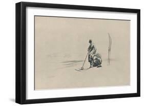 'The Ski-Runners', 1919-Claude Allin Shepperson-Framed Giclee Print