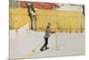 The Skier, circa 1909-Carl Larsson-Mounted Giclee Print