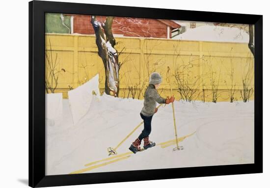 The Skier, circa 1909-Carl Larsson-Framed Giclee Print