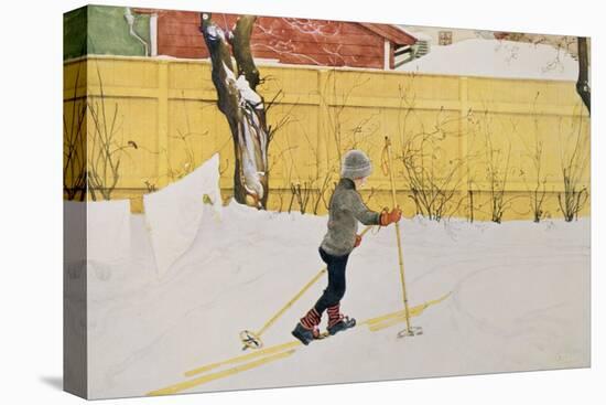 The Skier, circa 1909-Carl Larsson-Stretched Canvas