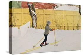 The Skier, circa 1909-Carl Larsson-Stretched Canvas