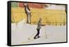 The Skier, circa 1909-Carl Larsson-Framed Stretched Canvas