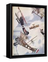 The Skies Over Europe are Filled with Warring Aircraft-Stanley Orton-Framed Stretched Canvas