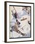 The Skies Over Europe are Filled with Warring Aircraft-Stanley Orton-Framed Art Print