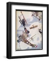 The Skies Over Europe are Filled with Warring Aircraft-Stanley Orton-Framed Art Print