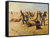 The Skirmish Line-Charles Shreyvogel-Framed Stretched Canvas