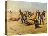 The Skirmish Line-Charles Shreyvogel-Stretched Canvas