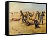 The Skirmish Line-Charles Shreyvogel-Framed Stretched Canvas