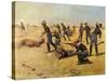 The Skirmish Line-Charles Shreyvogel-Stretched Canvas