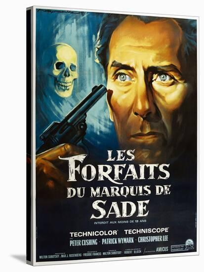 The Skull, French poster, Peter Cushing, 1965-null-Stretched Canvas