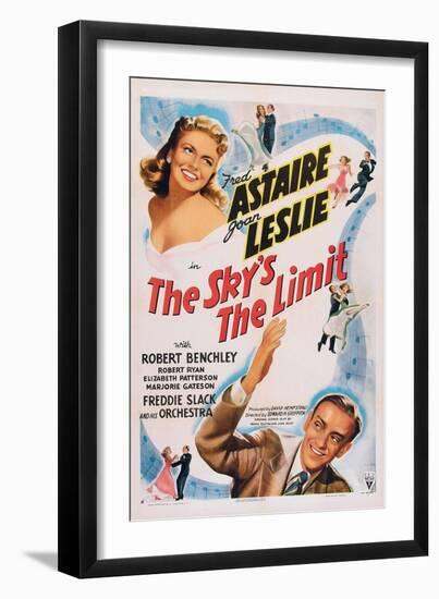 The Sky's the Limit, Top Left: Joan Leslie, Bottom Right: Fred Astaire, 1943-null-Framed Art Print