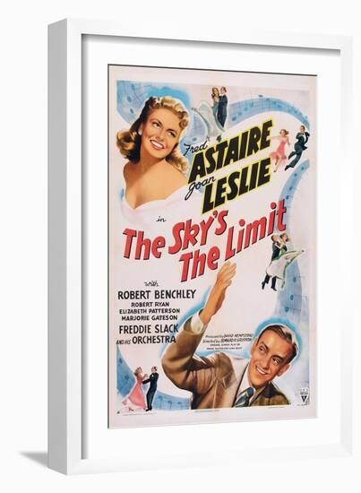 The Sky's the Limit, Top Left: Joan Leslie, Bottom Right: Fred Astaire, 1943-null-Framed Art Print