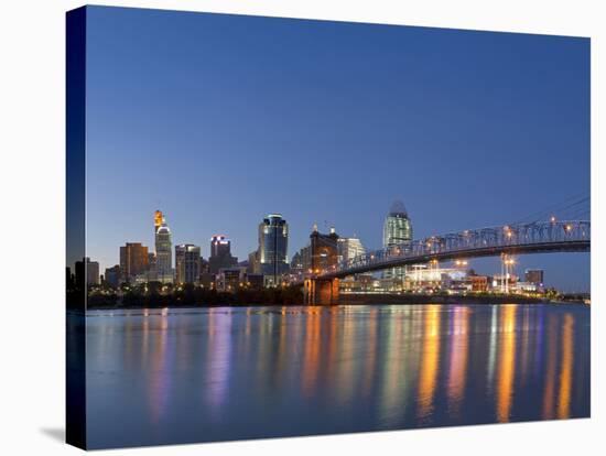 The Skyline of Cincinnati, Ohio, Usa-Chuck Haney-Stretched Canvas