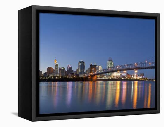 The Skyline of Cincinnati, Ohio, Usa-Chuck Haney-Framed Stretched Canvas