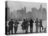 The Skyline of New York as Many First Saw It Arriving by Sea on Board The`Augustus-null-Stretched Canvas