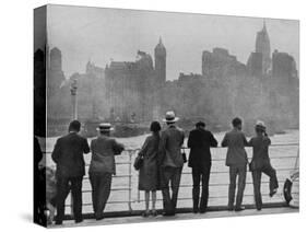 The Skyline of New York as Many First Saw It Arriving by Sea on Board The`Augustus-null-Stretched Canvas