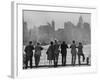 The Skyline of New York as Many First Saw It Arriving by Sea on Board The`Augustus-null-Framed Photographic Print