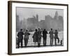 The Skyline of New York as Many First Saw It Arriving by Sea on Board The`Augustus-null-Framed Photographic Print