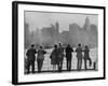 The Skyline of New York as Many First Saw It Arriving by Sea on Board The`Augustus-null-Framed Photographic Print