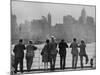 The Skyline of New York as Many First Saw It Arriving by Sea on Board The`Augustus-null-Mounted Photographic Print