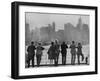 The Skyline of New York as Many First Saw It Arriving by Sea on Board The`Augustus-null-Framed Photographic Print