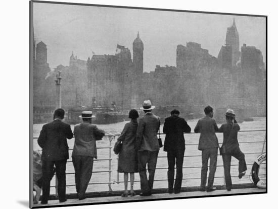 The Skyline of New York as Many First Saw It Arriving by Sea on Board The`Augustus-null-Mounted Photographic Print