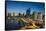 The skyline of Panama City at night, Panama City, Panama, Central America-Michael Runkel-Framed Stretched Canvas