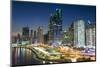 The skyline of Panama City at night, Panama City, Panama, Central America-Michael Runkel-Mounted Photographic Print