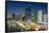 The skyline of Panama City at night, Panama City, Panama, Central America-Michael Runkel-Framed Stretched Canvas