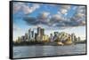 The skyline of Sydney at sunset, New South Wales, Australia, Pacific-Michael Runkel-Framed Stretched Canvas