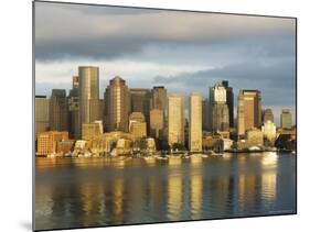 The Skyline of the Financial District Across Boston Harbor at Dawn, Boston, Massachusetts, USA-Amanda Hall-Mounted Photographic Print